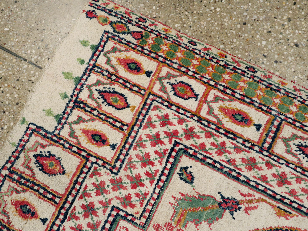Vintage Indian Cotton Agra Carpet, No.9058 - Gsblank