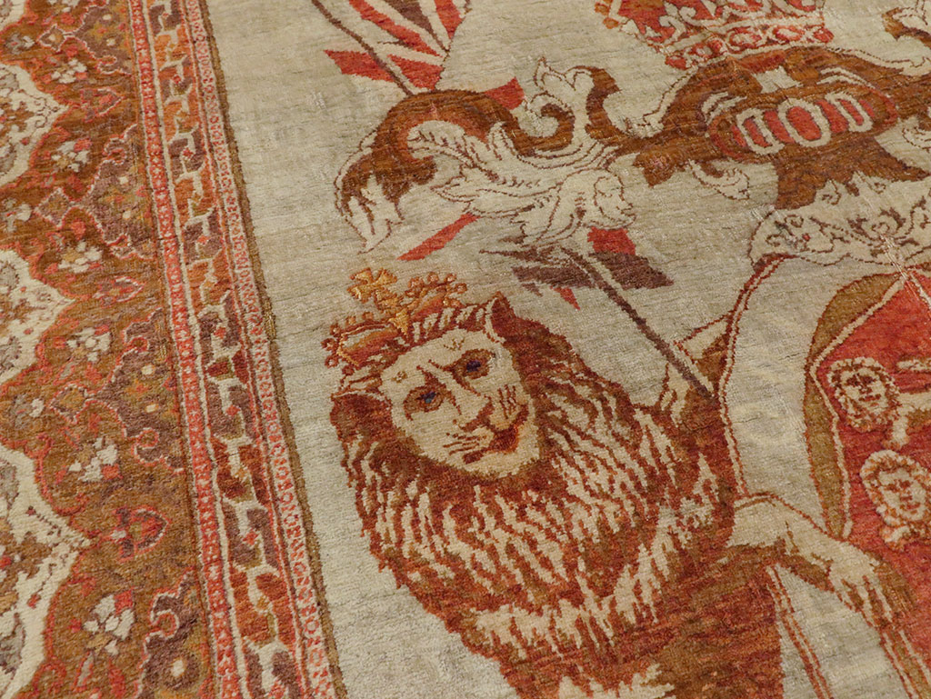 Vintage Turkish Sivas Pictorial Carpet, No.9059 - Gsblank