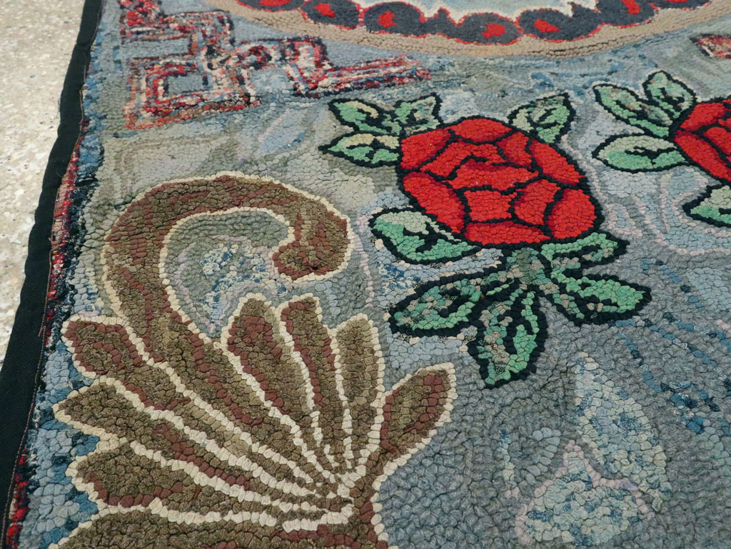 Antique American Hook Rug, No.9065 - Gsblank