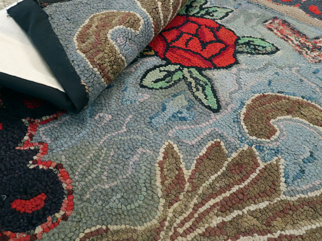 Antique American Hook Rug, No.9065 - Gsblank