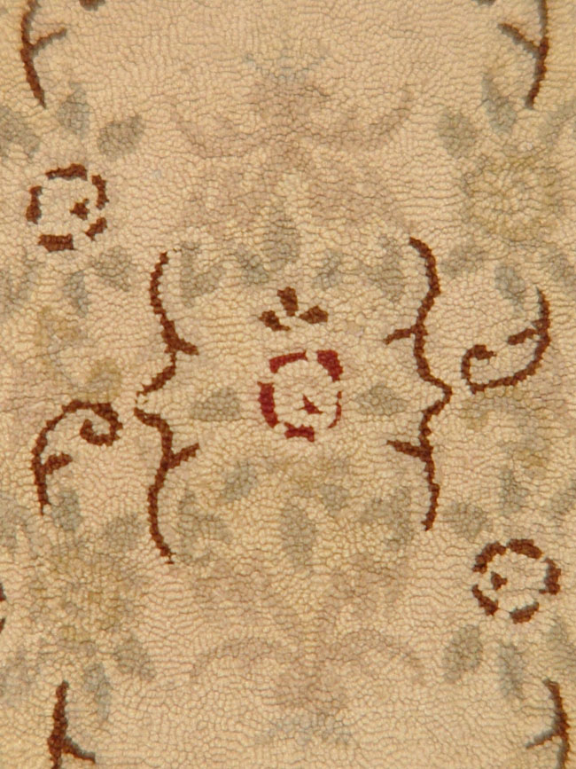 Vintage American Hooked Throw Rug, No.9066 - Gsblank