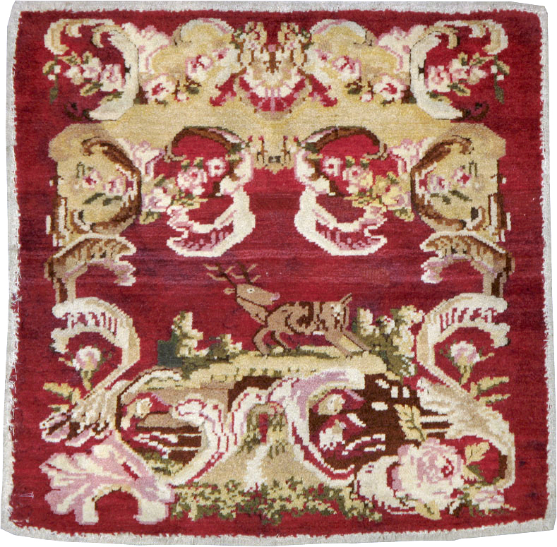 Antique Indian Lahore Pictorial Rug, No.9078 - Gsblank