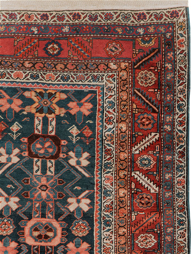 Antique Persian Bakshaish Pictorial Rug, No.9079 - Gsblank