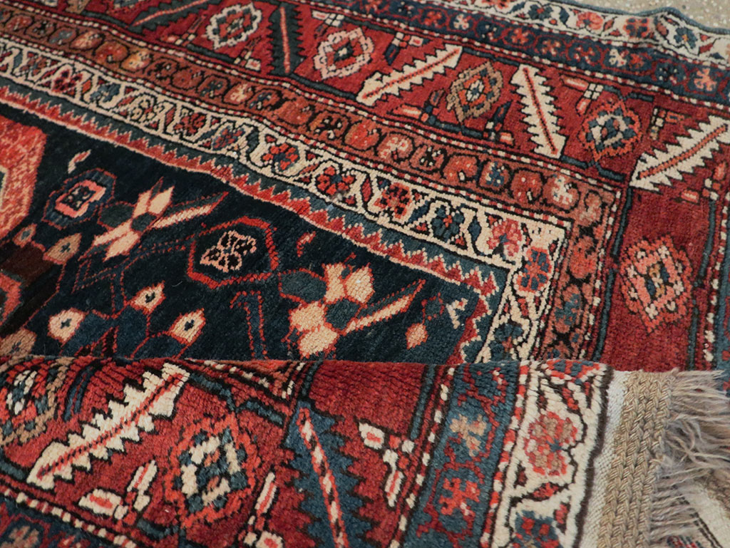 Antique Persian Bakshaish Pictorial Rug, No.9079 - Gsblank