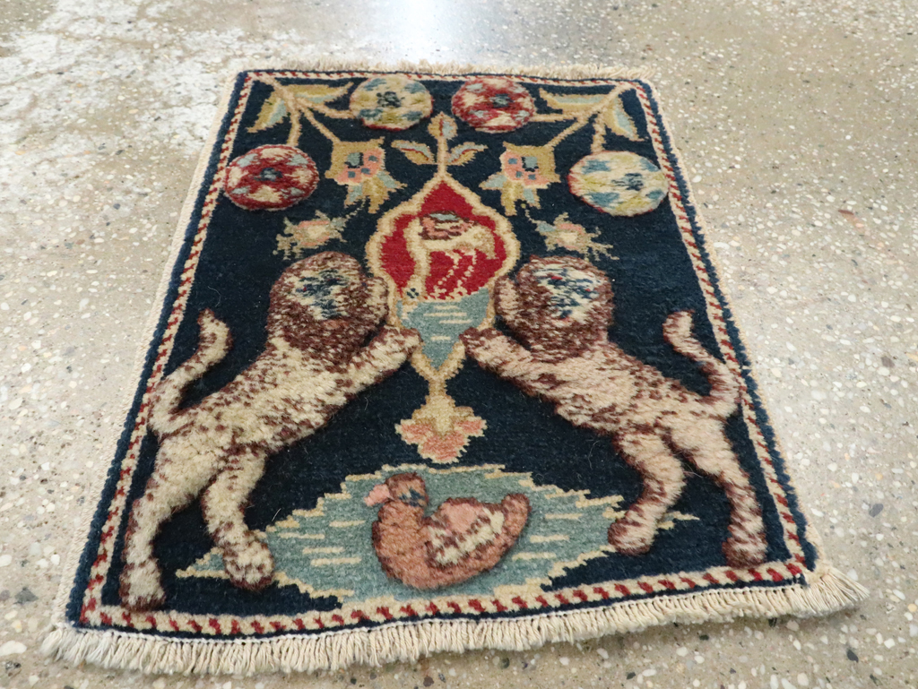 Vintage Persian Souf Tabriz Pictorial Rug (Pair: 1 of 2), No.9080 - Gsblank