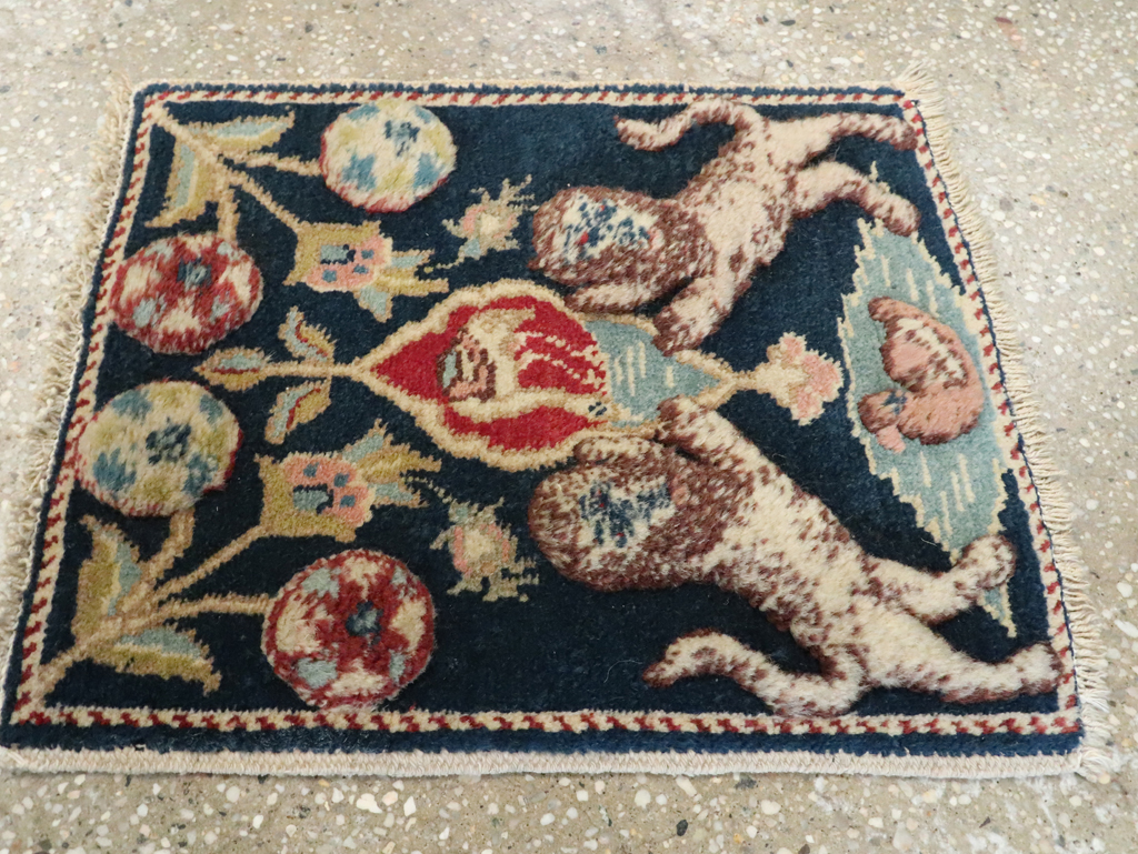 Vintage Persian Souf Tabriz Pictorial Rug (Pair: 1 of 2), No.9080 - Gsblank