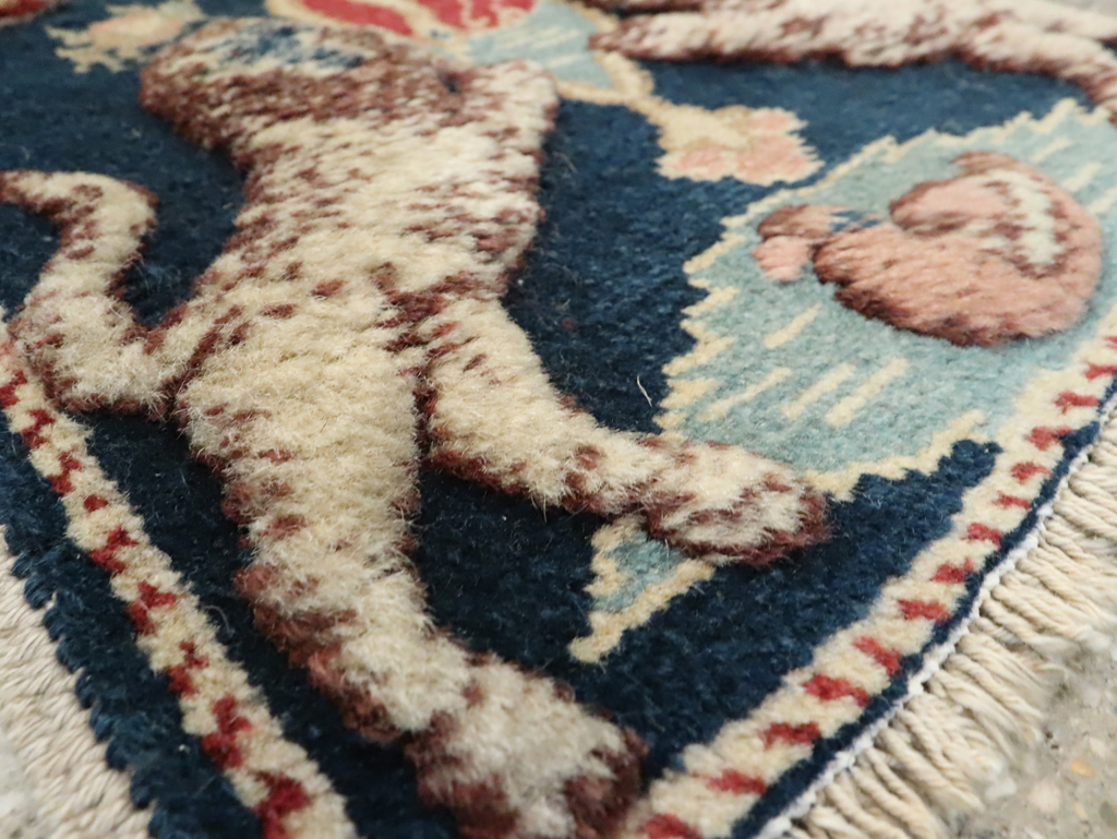 Vintage Persian Souf Tabriz Pictorial Rug (Pair: 1 of 2), No.9080 - Gsblank