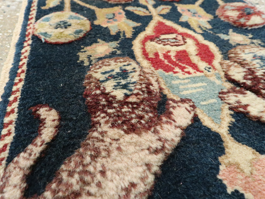 Vintage Persian Souf Tabriz Pictorial Rug (Pair: 2 of 2), No.9081 - Gsblank