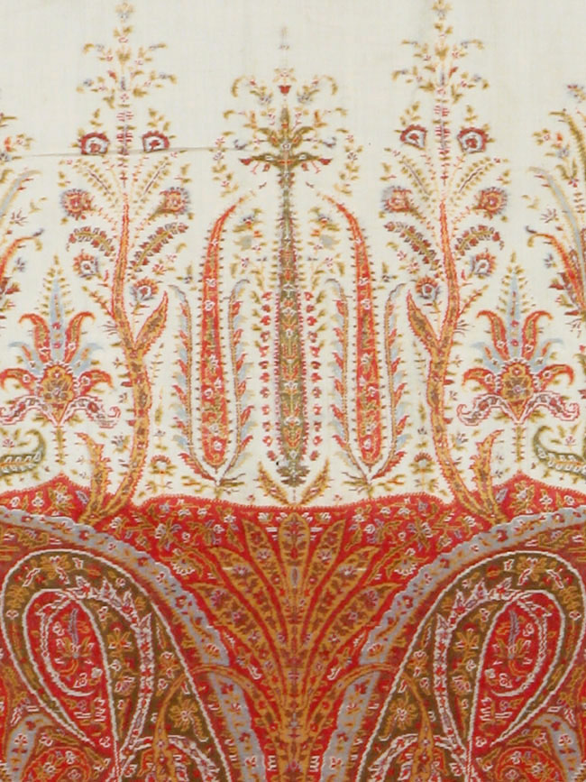 Vintage Jacquard Indian Textile Shawl	, No.9085 - Gsblank