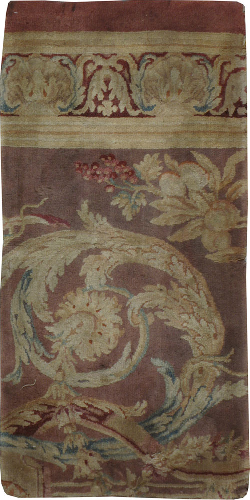 Antique French Savonnerie Fragment, No.9086 - Gsblank