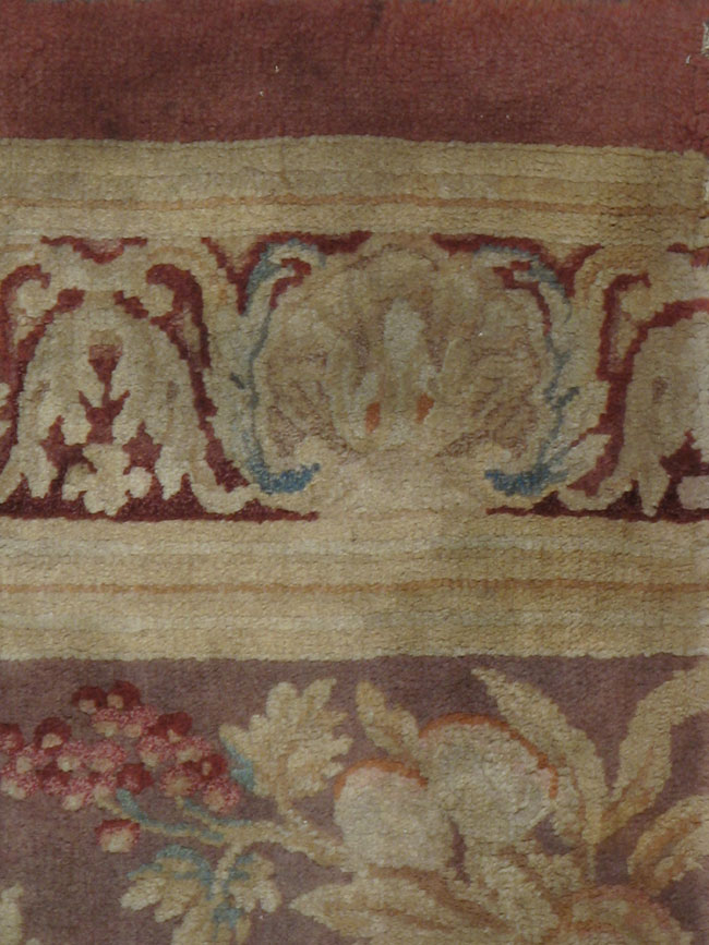 Antique French Savonnerie Fragment, No.9086 - Gsblank