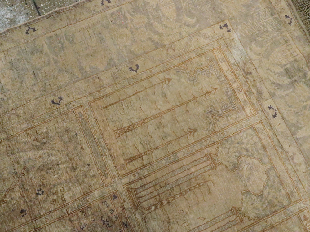 Vintage Turkish Kayseri Silk Rug, No.9095 - Gsblank