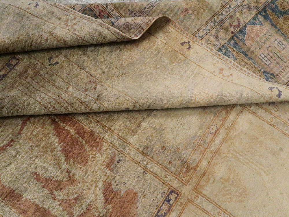 Vintage Turkish Kayseri Silk Rug, No.9095 - Gsblank