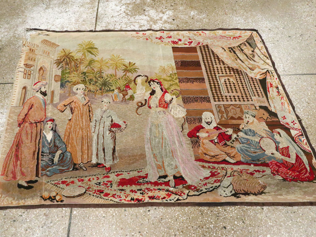 Antique French Needlepoint Tapestry, No.9097 - Gsblank