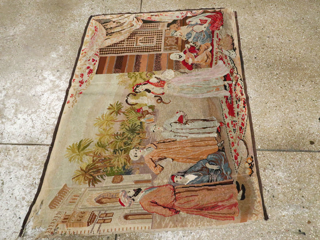 Antique French Needlepoint Tapestry, No.9097 - Gsblank