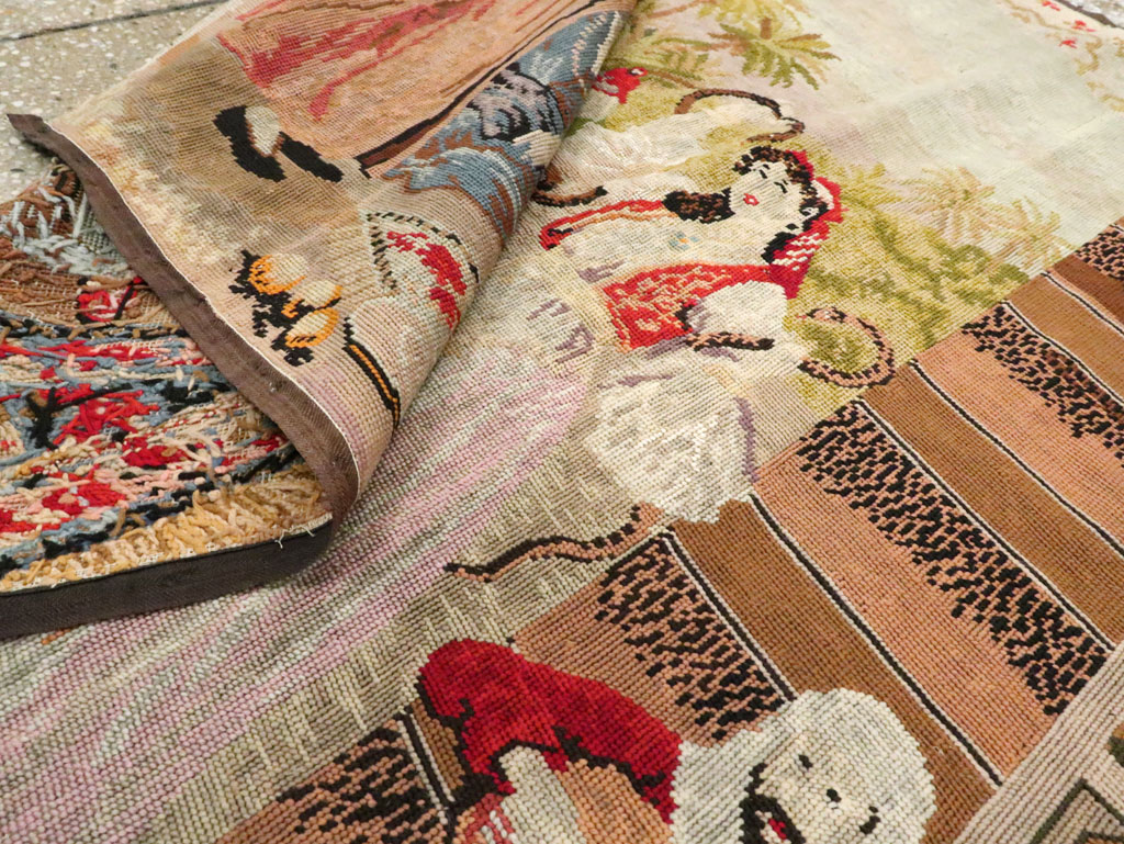 Antique French Needlepoint Tapestry, No.9097 - Gsblank