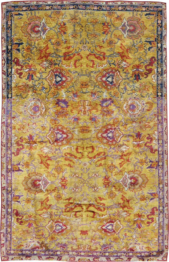 Antique Kayseri Silk Carpet, No.9100 - Gsblank