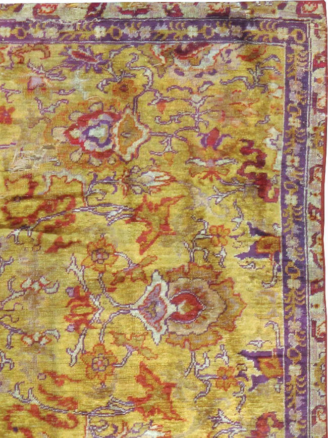 Antique Kayseri Silk Carpet, No.9100 - Gsblank