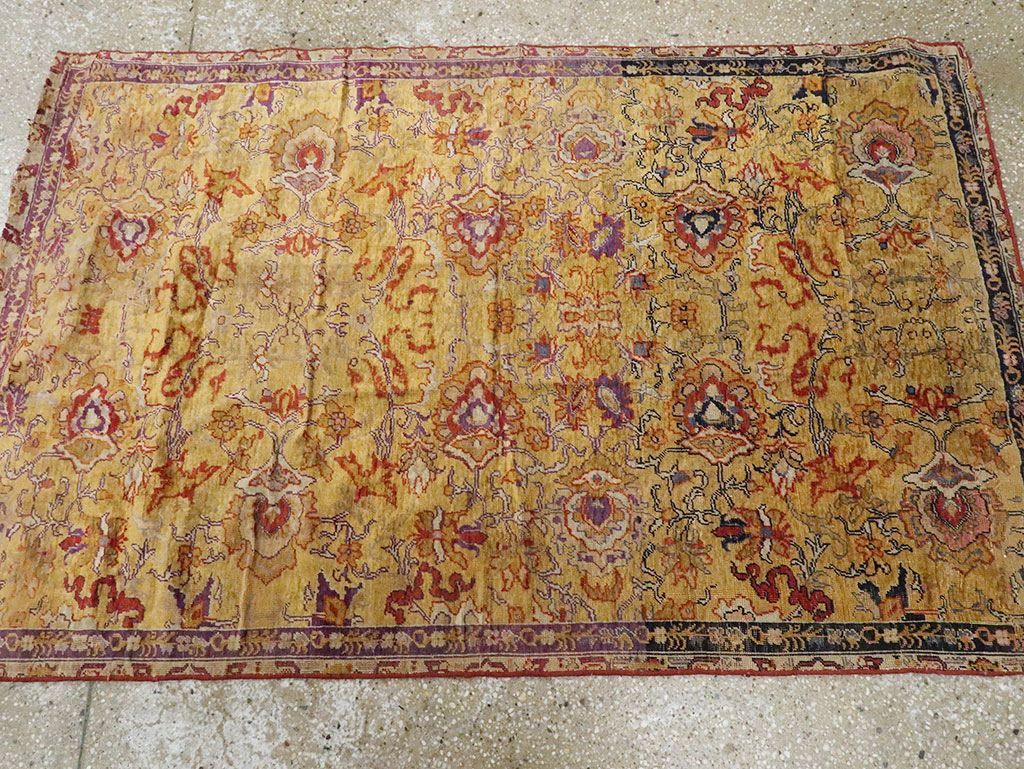 Antique Kayseri Silk Carpet, No.9100 - Gsblank