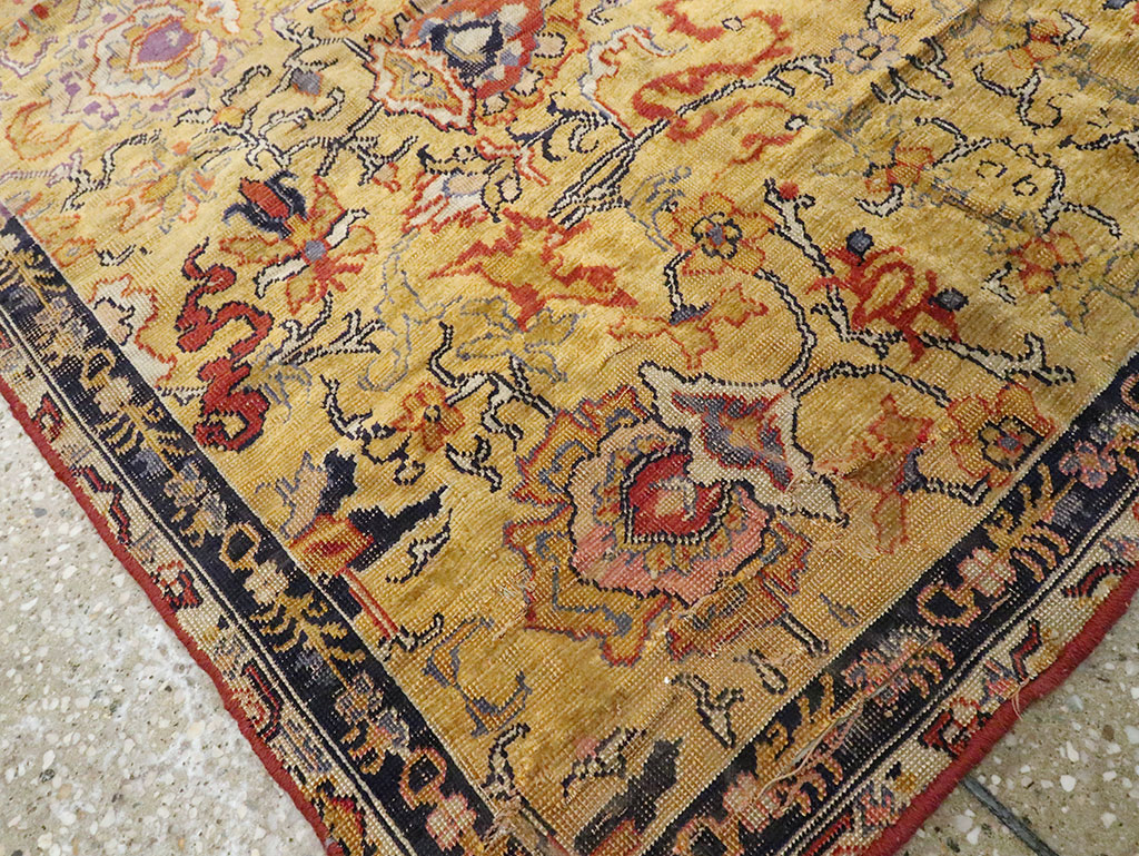 Antique Kayseri Silk Carpet, No.9100 - Gsblank