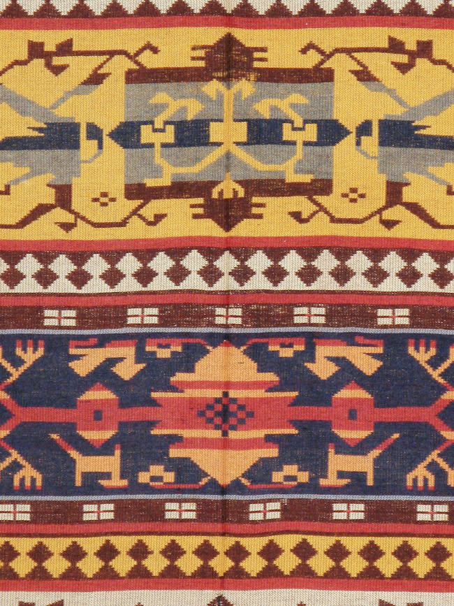 Vintage European Kilim Gallery Carpet, No.9108 - Gsblank