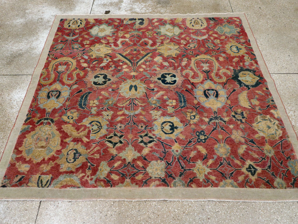 Antique Persian Isfahan Rug, No.9112 - Gsblank