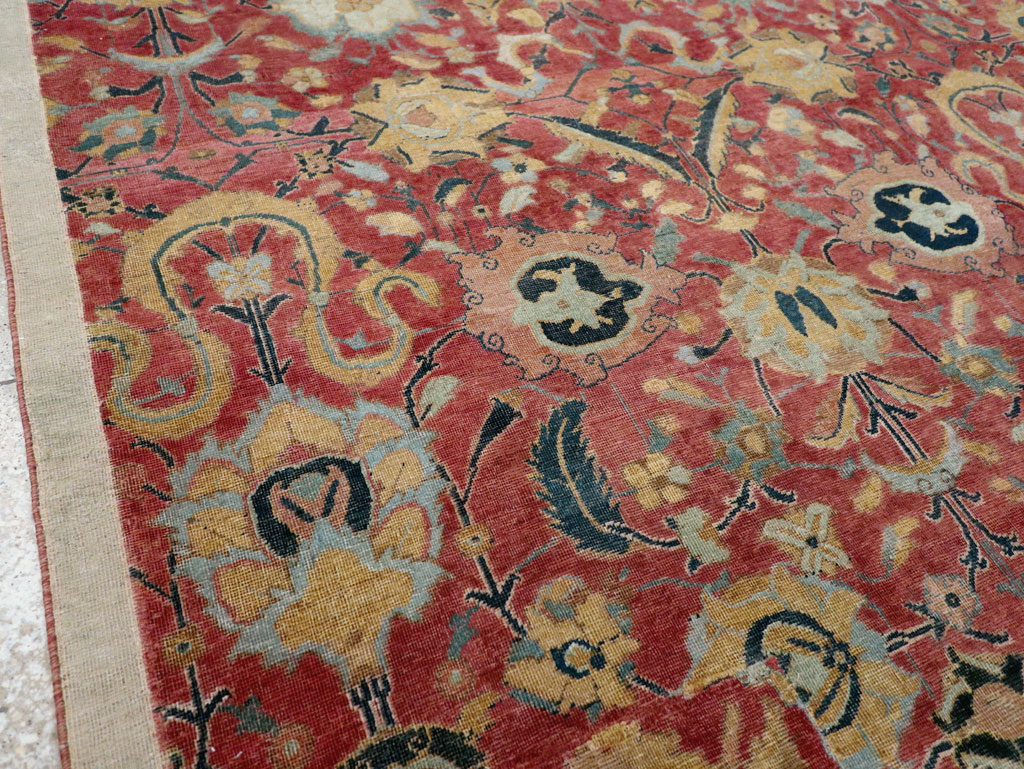 Antique Persian Isfahan Rug, No.9112 - Gsblank