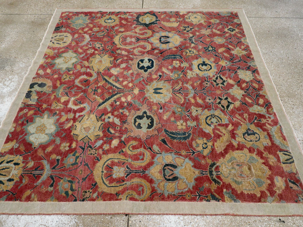 Antique Persian Isfahan Rug, No.9112 - Gsblank