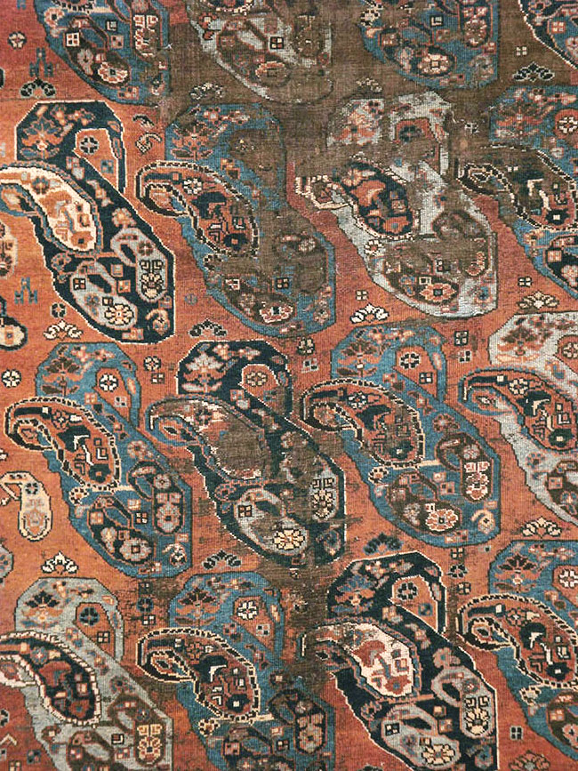 Antique Persian Khamseh Gallery Carpet, No.9149 - Gsblank