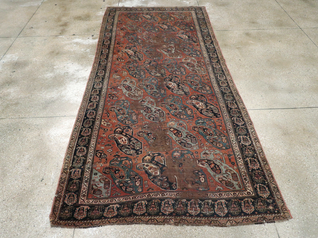 Antique Persian Khamseh Gallery Carpet, No.9149 - Gsblank