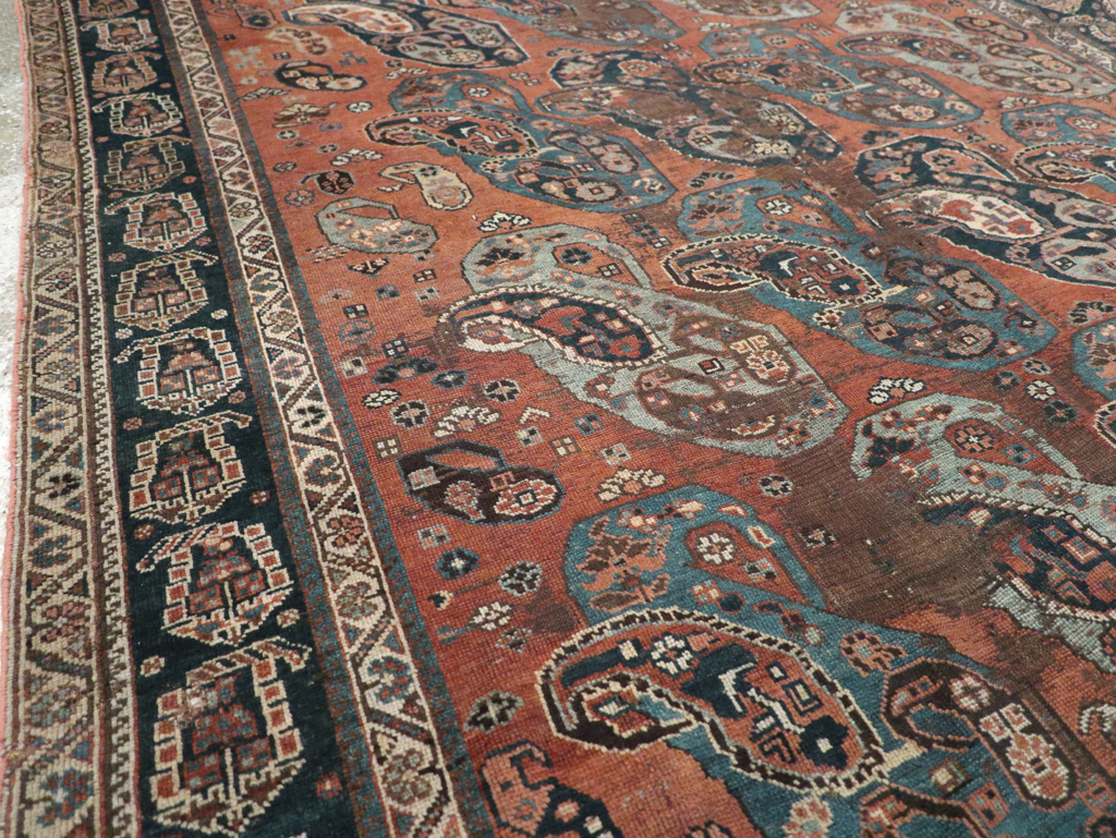 Antique Persian Khamseh Gallery Carpet, No.9149 - Gsblank