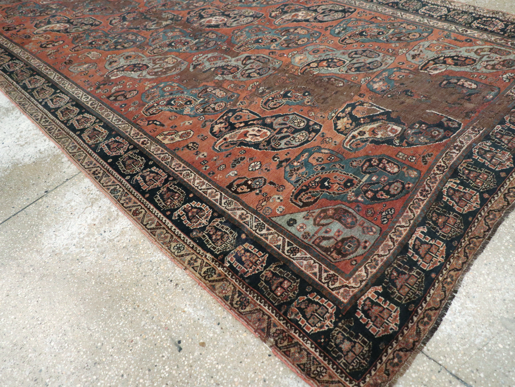 Antique Persian Khamseh Gallery Carpet, No.9149 - Gsblank