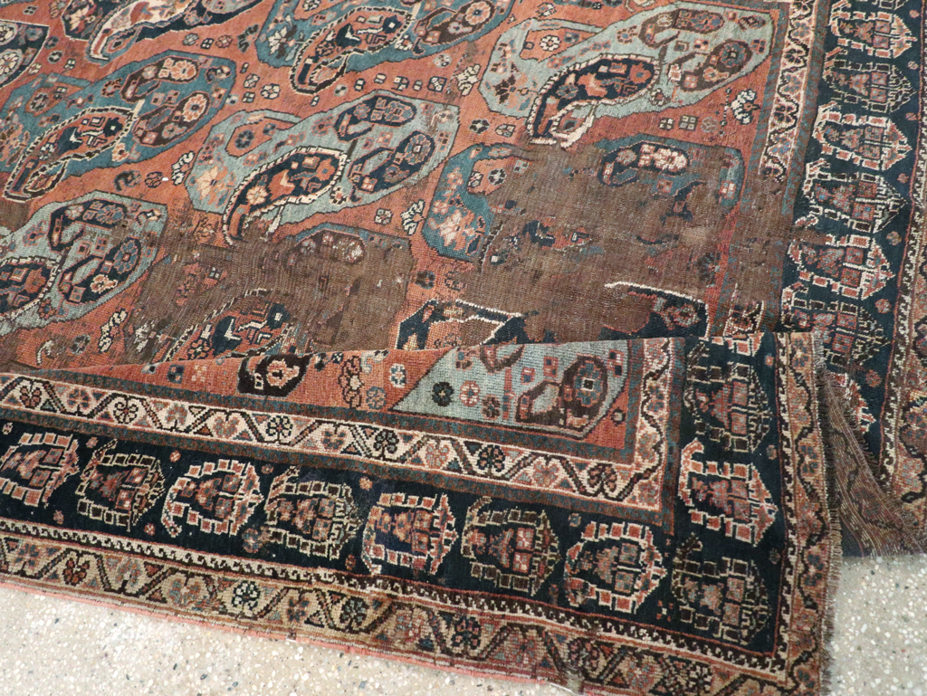 Antique Persian Khamseh Gallery Carpet, No.9149 - Gsblank