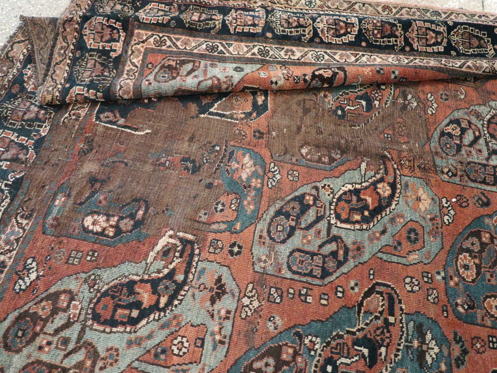 Antique Persian Khamseh Gallery Carpet, No.9149 - Gsblank
