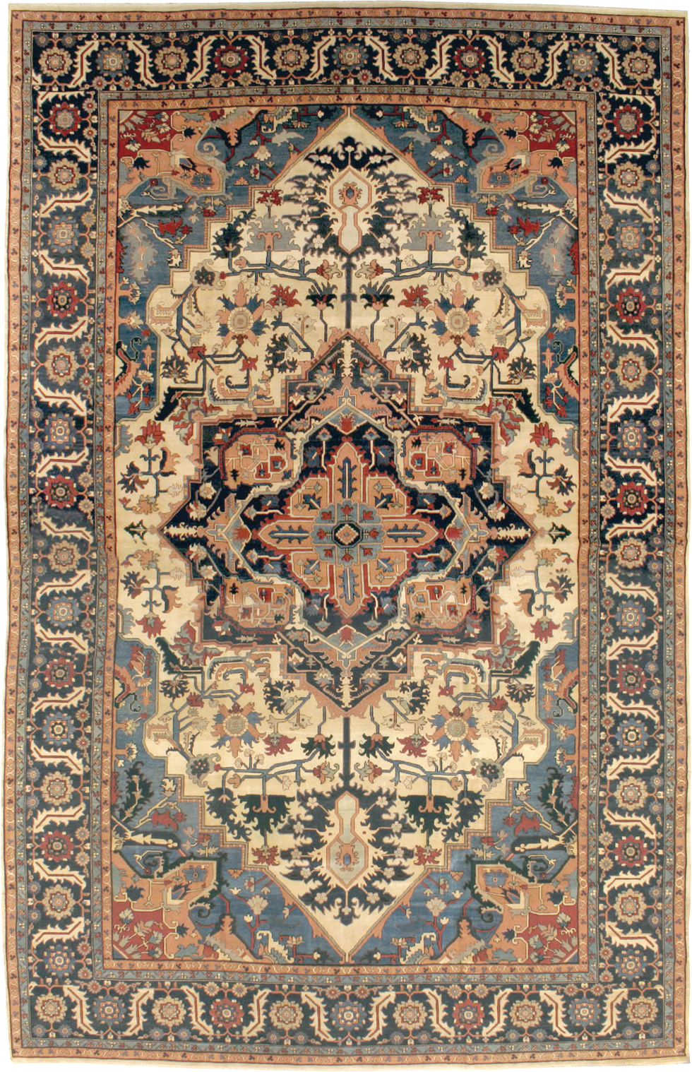 Vintage Persian Heriz Oversize Carpet, No.9162 - Gsblank