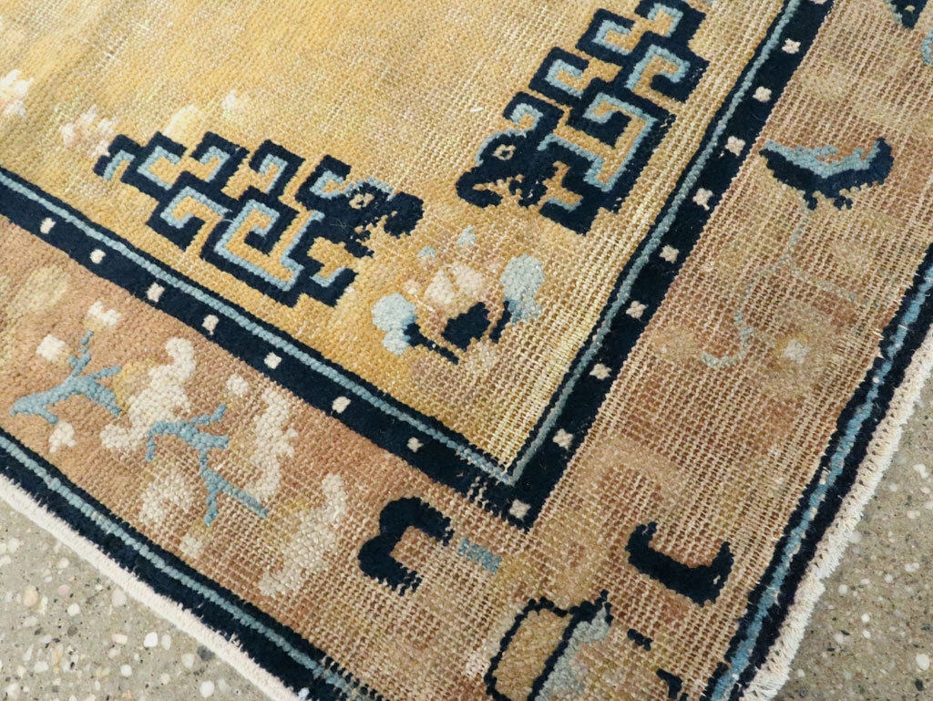 Antique Chinese Ningxia Square Rug, No.9195 - Gsblank