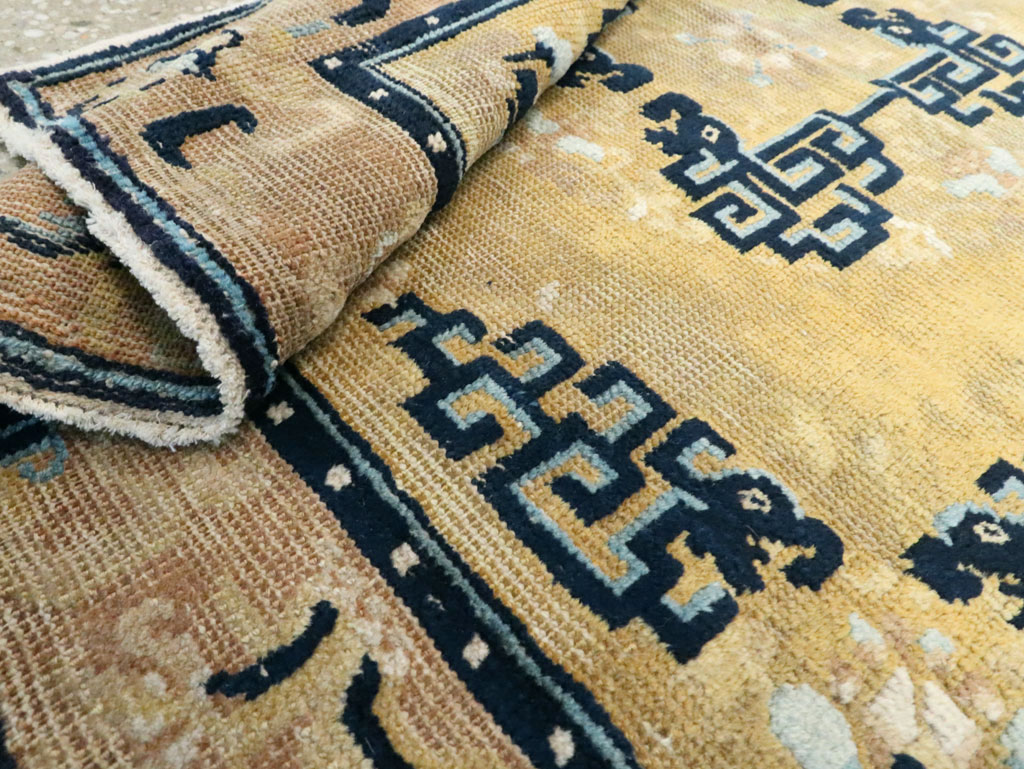 Antique Chinese Ningxia Square Rug, No.9195 - Gsblank