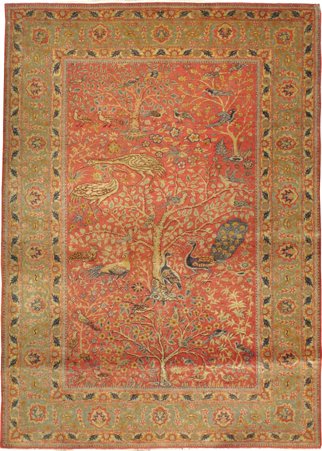 Antique Turkish Sivas Pictorial Rug, No.9222 - Gsblank