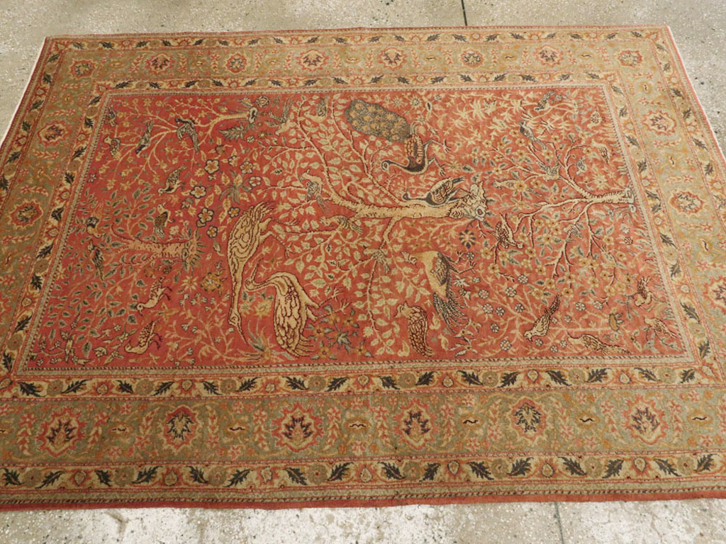 Antique Turkish Sivas Pictorial Rug, No.9222 - Gsblank