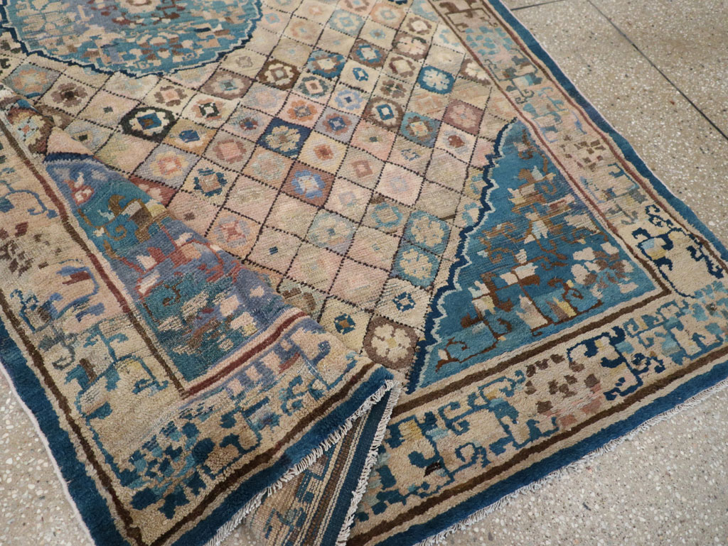 Antique Chinese Ningxia Accent Rug, No.9227 - Gsblank