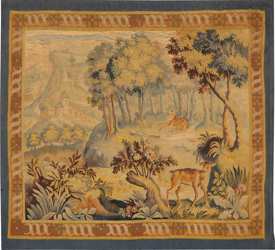 Antique French Tapestry, No.9229 - Gsblank
