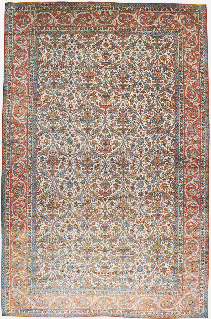 Vintage Persian Isfahan Carpet, No.9238 - Gsblank