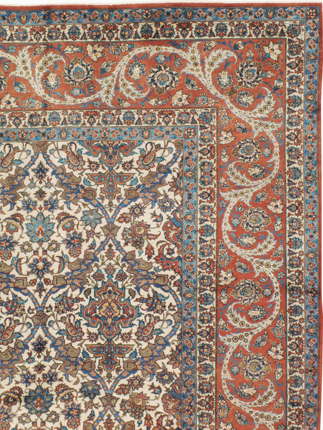 Vintage Persian Isfahan Carpet, No.9238 - Gsblank