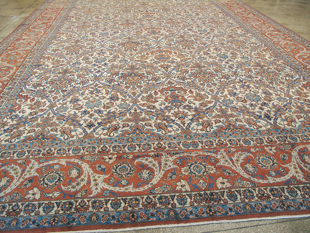 Vintage Persian Isfahan Carpet, No.9238 - Gsblank