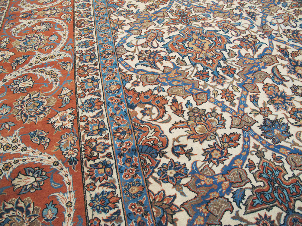 Vintage Persian Isfahan Carpet, No.9238 - Gsblank