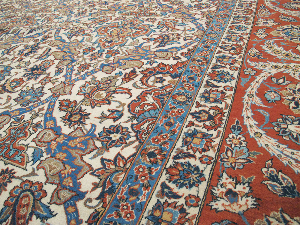 Vintage Persian Isfahan Carpet, No.9238 - Gsblank