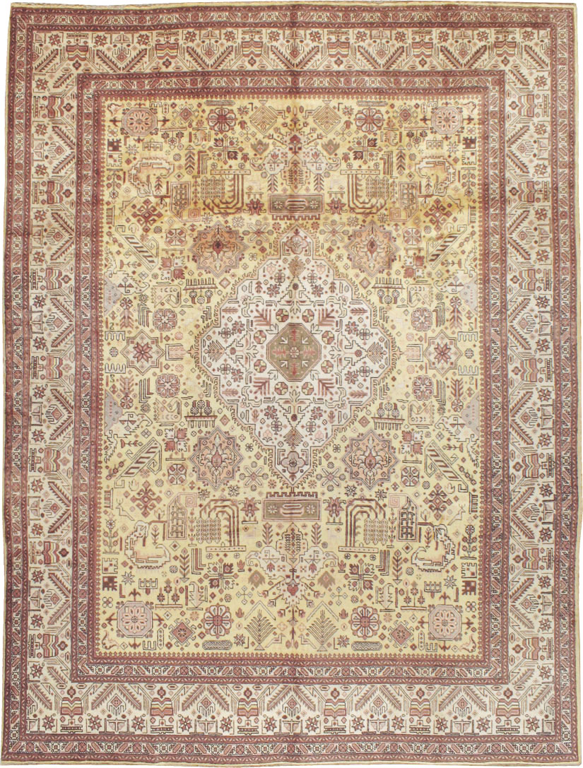 Vintage Persian Tabriz Carpet, No.9259 - Gsblank
