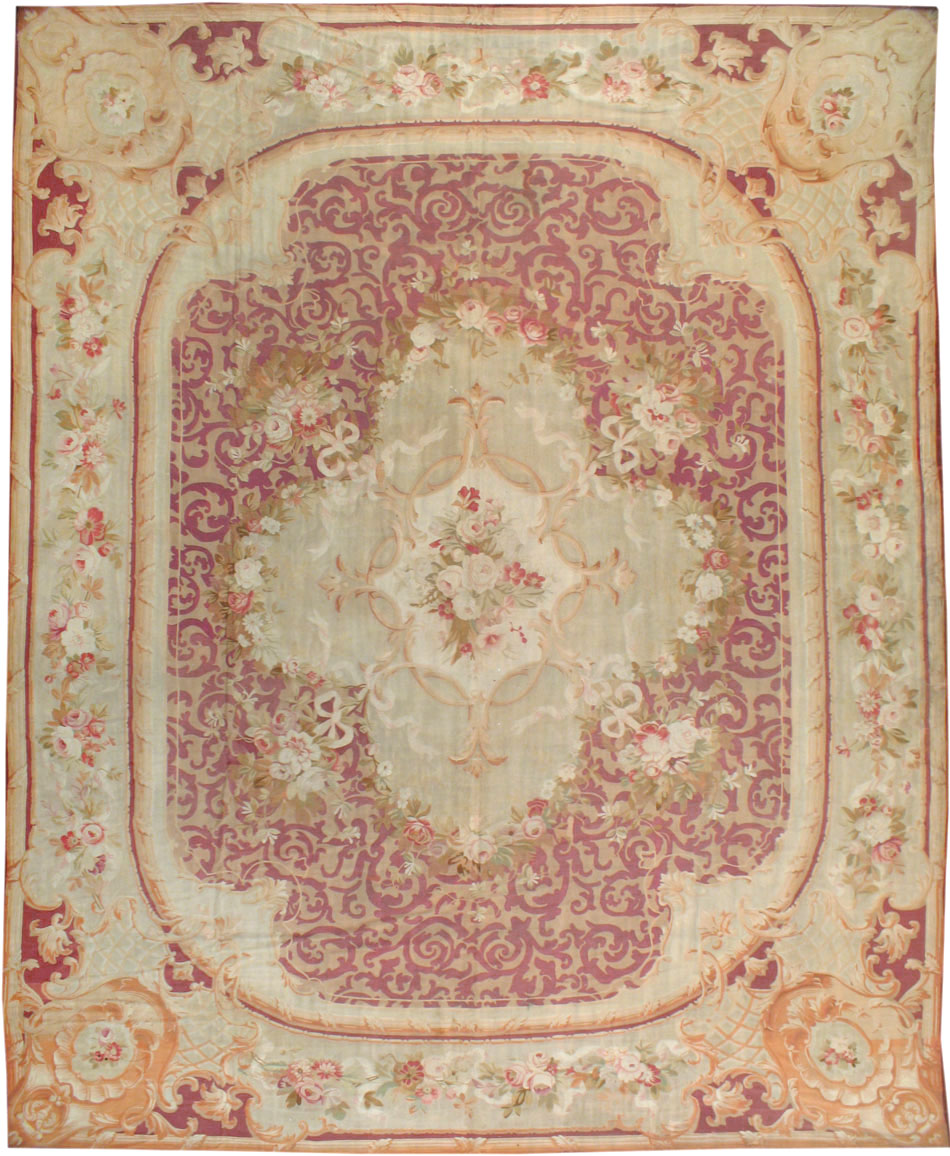 Antique French Aubusson Oversize Carpet, No.9281 - Gsblank