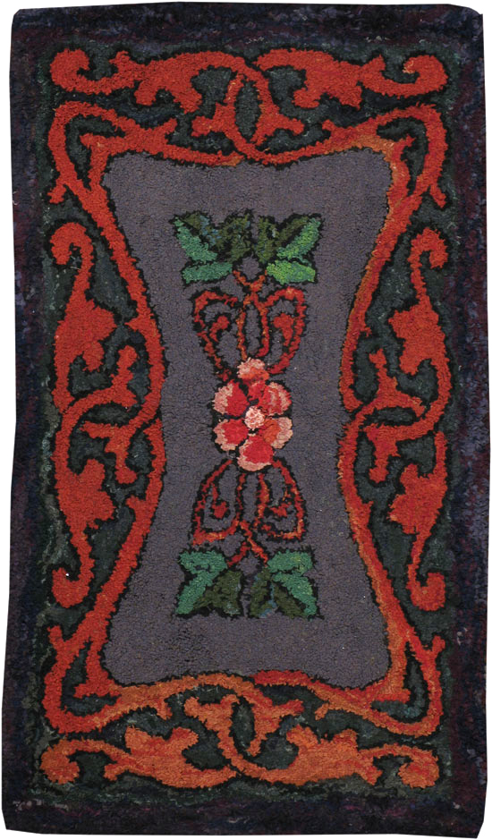 Antique American Hook Carpet, No.9288 - Gsblank