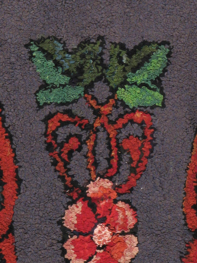 Antique American Hook Carpet, No.9288 - Gsblank